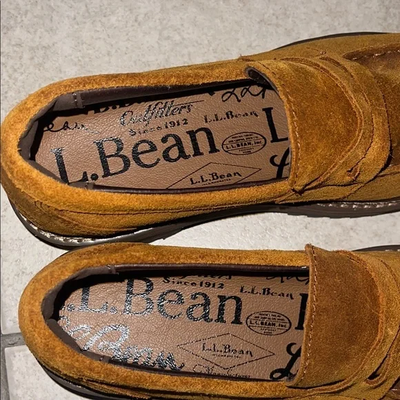L.L. Bean vertigrip loafers Suede Moccasin Stitching size 6.5
